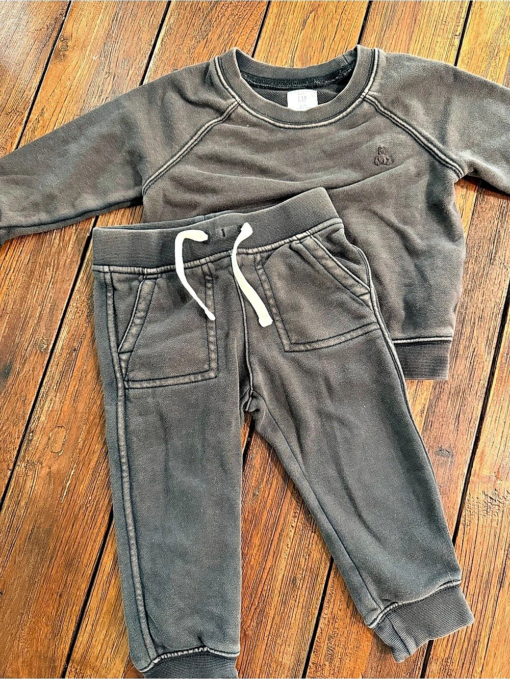 Gap VintageSoft Washed Sweat Set Kids Gray